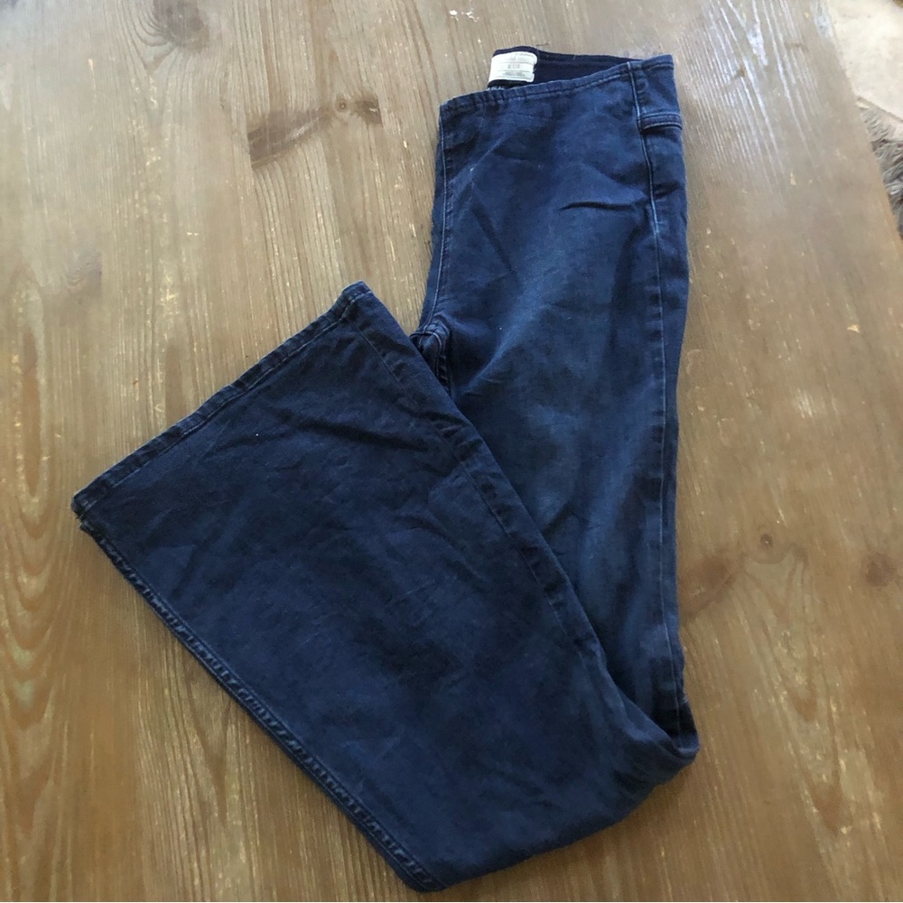 $119 Anthropologie Free People Bell Bottom Wide Leg Flare Jeans Sz 27